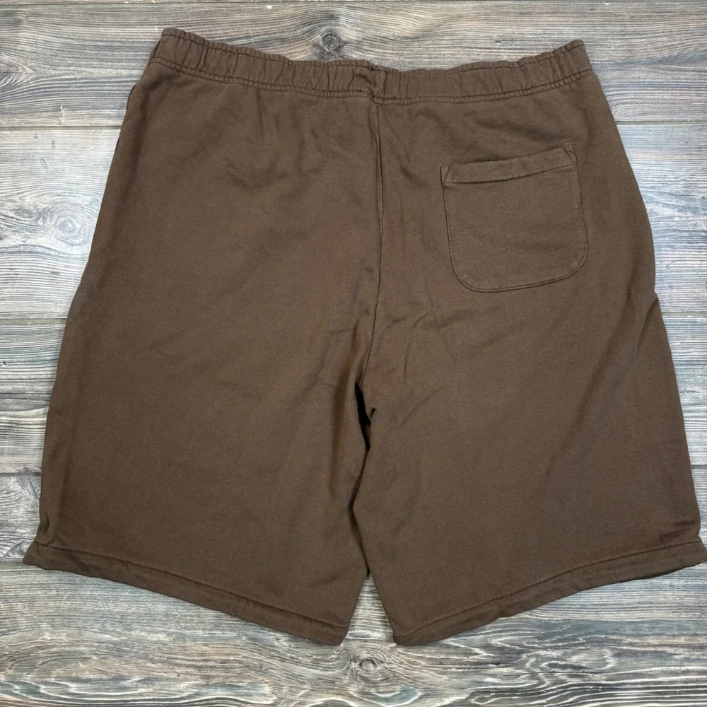 Polo Ralph Lauren Mens Size 2XLT Shorts Brown Fleece Drawstring Pony Logo